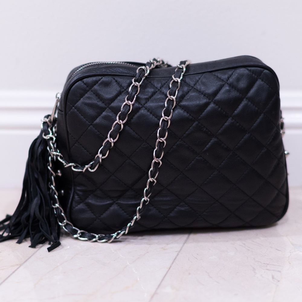 Naked Zebra Quilted Crossbody Bag